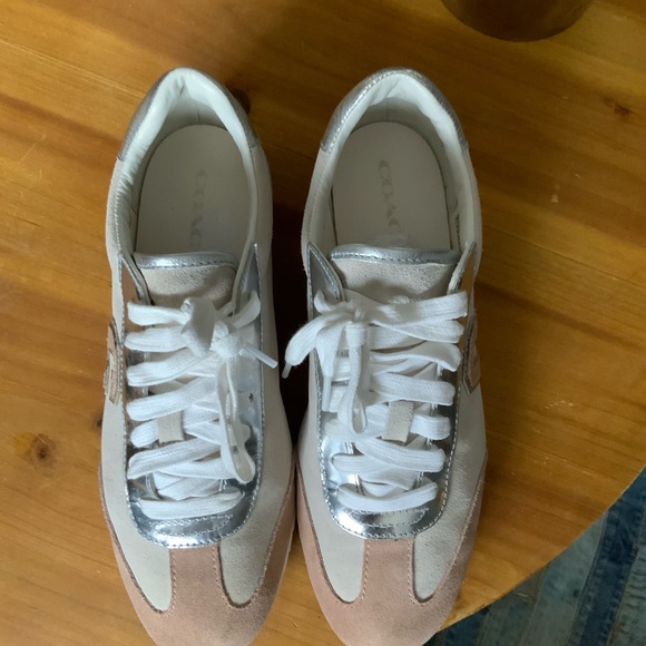COACH: Ian Mirror Metallic/Suede Sneakers - Picture 16 of 16